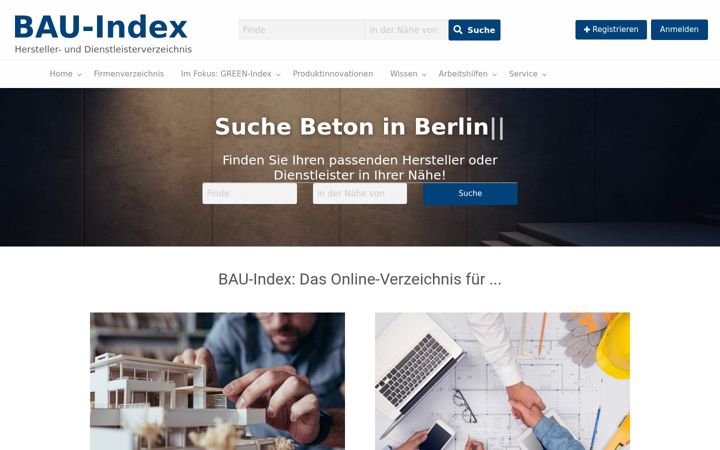 Capture d'écran de bauindex-online.de
