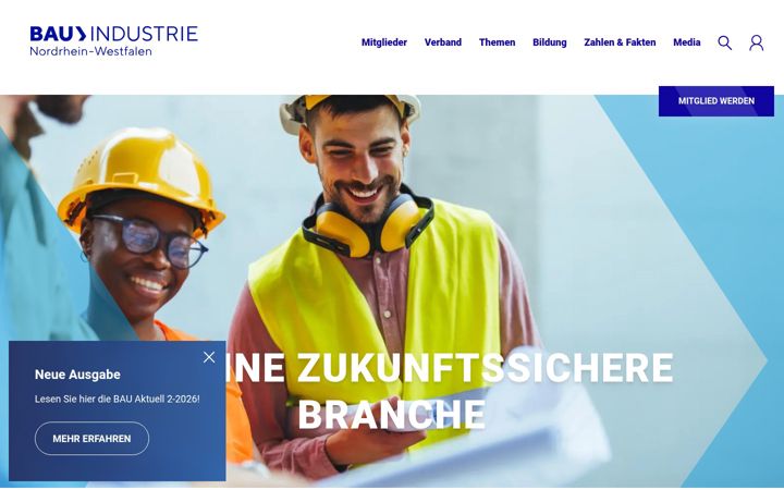 Capture d'écran de bauindustrie-nrw.de