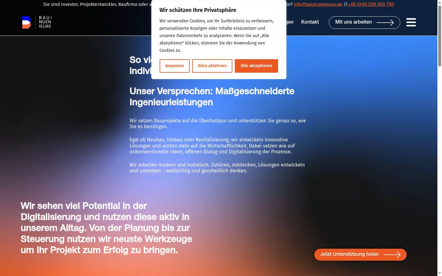 Skärmbild av samtyckesbannern som visades före någon interaktion