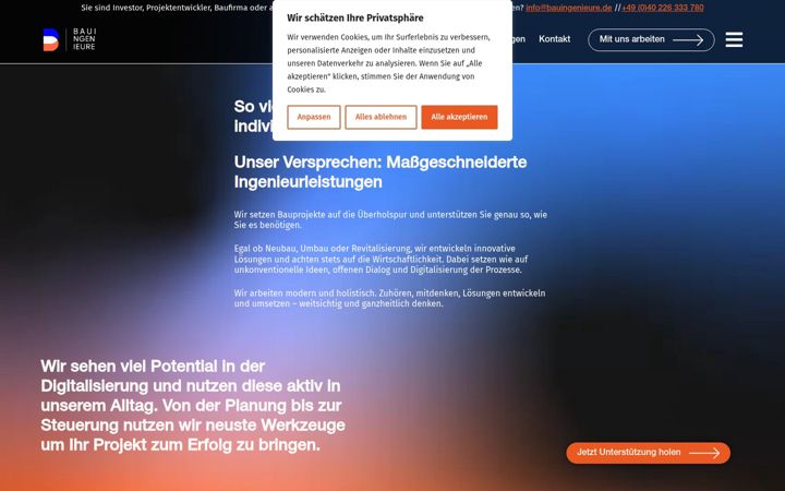 Екранна снимка на bauingenieure.de