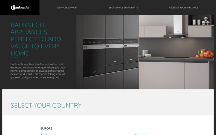 Screenshot of bauknecht.eu