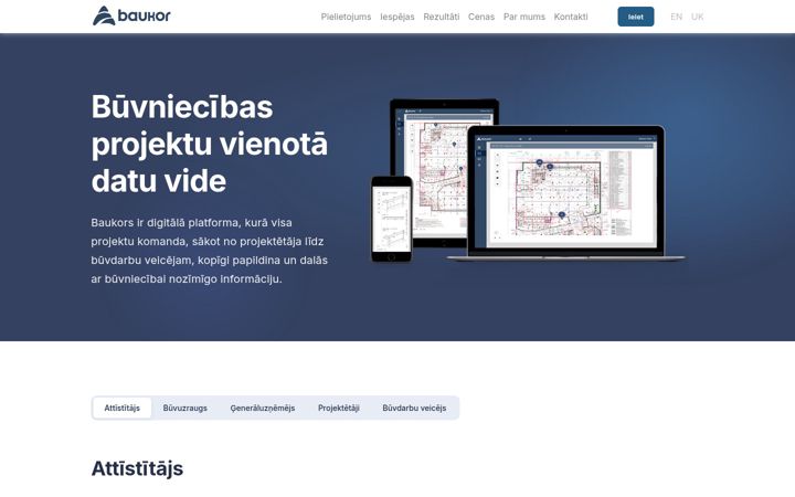 Screenshot of baukor.com