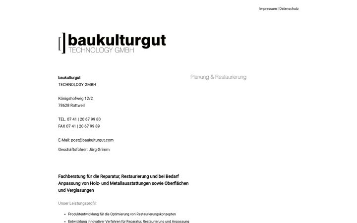 Екранна снимка на baukulturgut-technology-gmbh.de