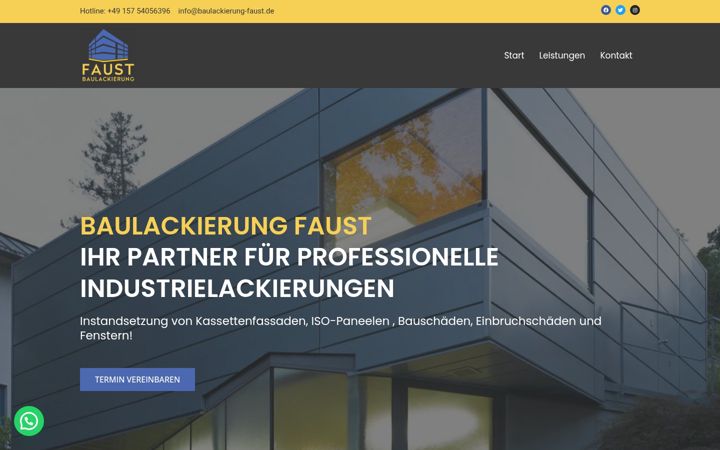 Екранна снимка на baulackierung-faust.de