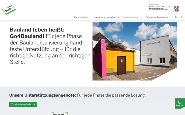 Screenshot of baulandleben.nrw