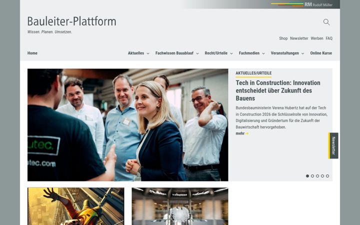 Екранна снимка на bauleiter-plattform.de