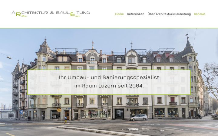 Screenshot of bauleitung-architektur.ch