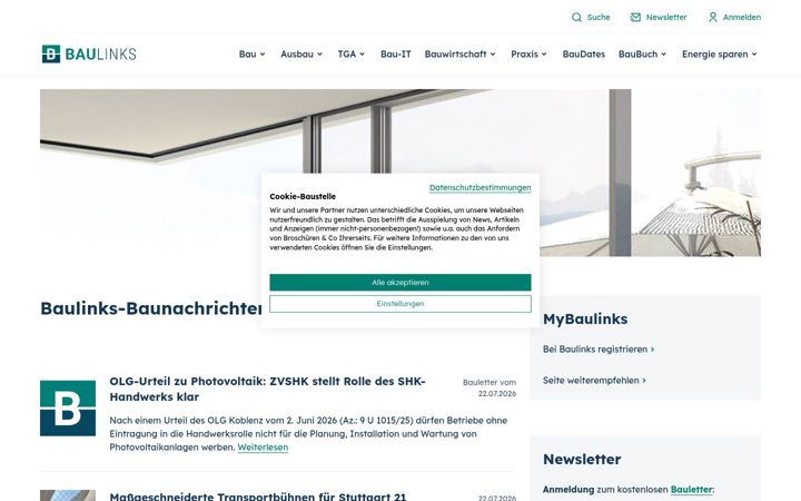 Screenshot του baulinks.de