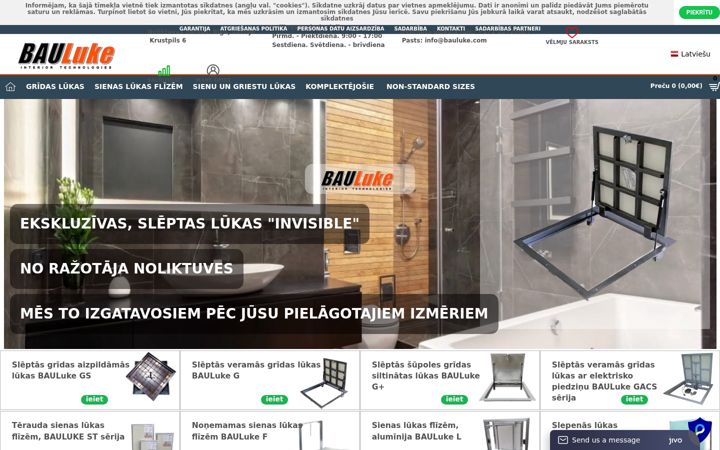 Screenshot of bauluke.lv