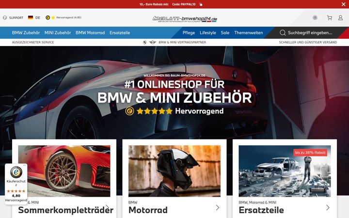 Ekrānuzņēmums no baum-bmwshop24.de