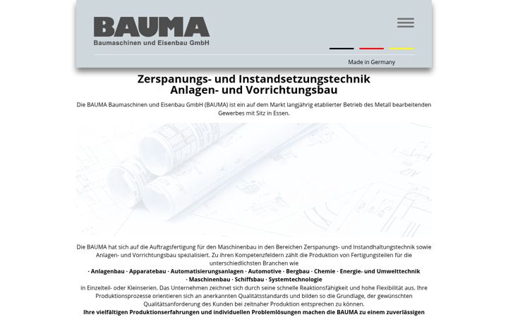 Screenshot of bauma-essen.de