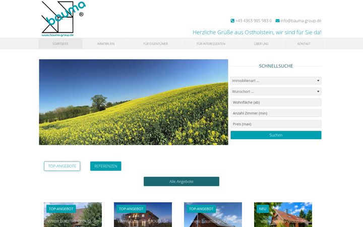 Screenshot of bauma-group.de