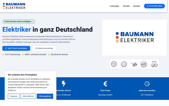 Screenshot of baumann-elektriker.de