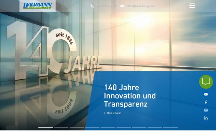 Screenshot of baumann-glas.at