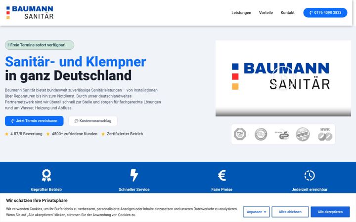 Screenshot of baumann-sanitaer.de