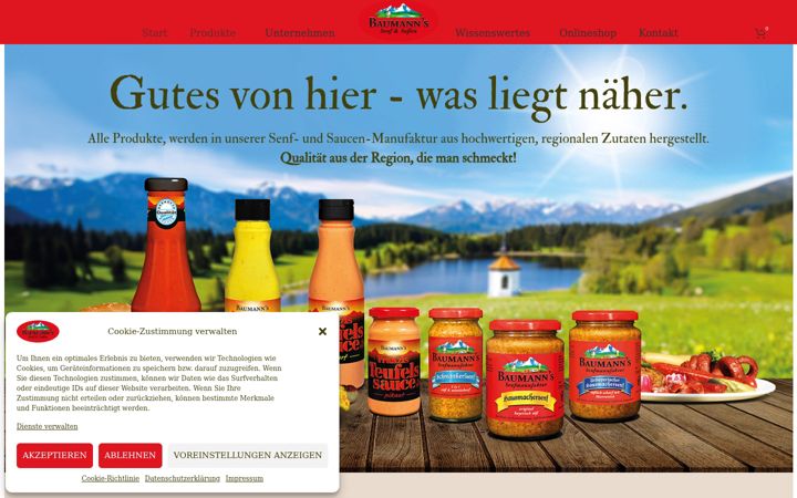 Screenshot of baumann-senf.de
