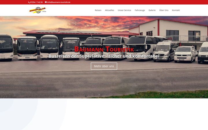 Screenshot of baumann-touristik.de