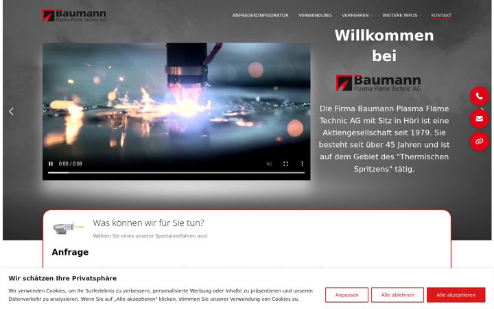 Screenshot of baumannplasma.ch