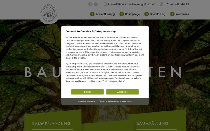 Screenshot of baumarbeiten-vongottberg.de