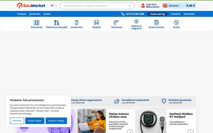 Screenshot of baumarket.ee