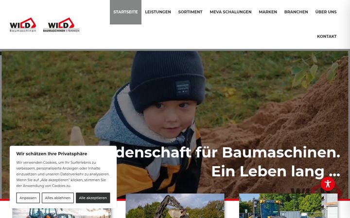 Screenshot of baumaschinen-franken.de