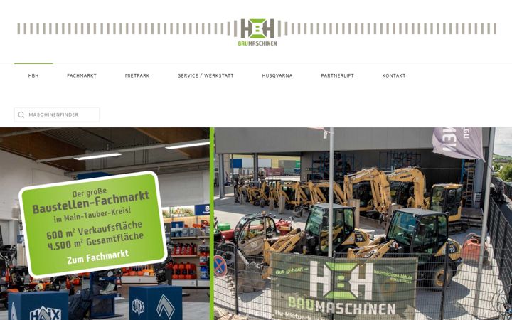 Screenshot of baumaschinen-hbh.de