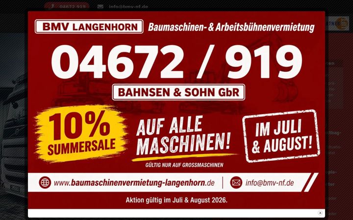 Screenshot of baumaschinenvermietung-langenhorn.de