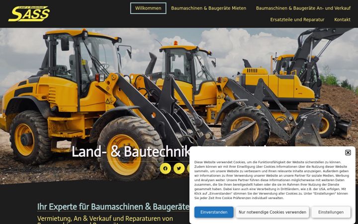 Screenshot of baumaschinenvermietung-ratzeburg.de