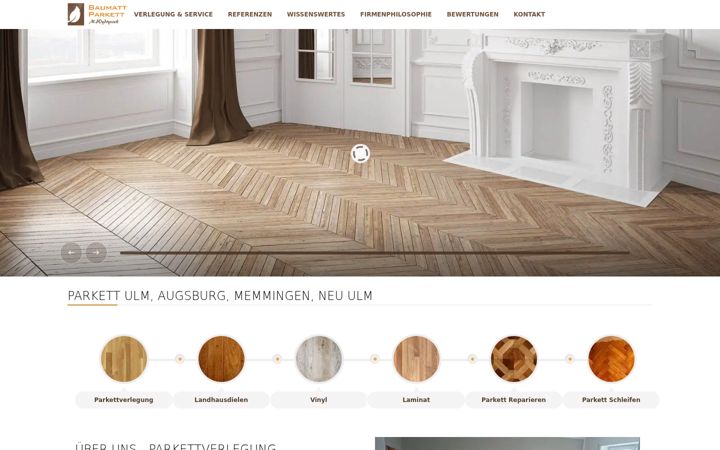 Screenshot of baumattparkett.de