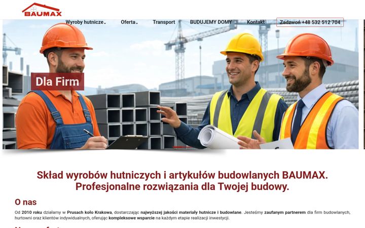 Screenshot of baumax-krakow.pl