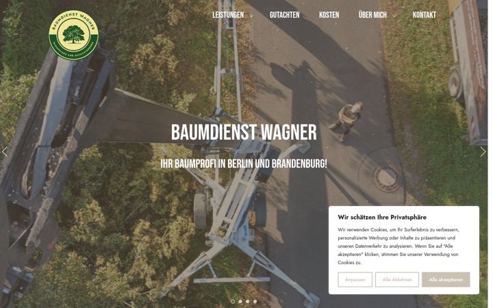 Screenshot of baumdienst-wagner.de