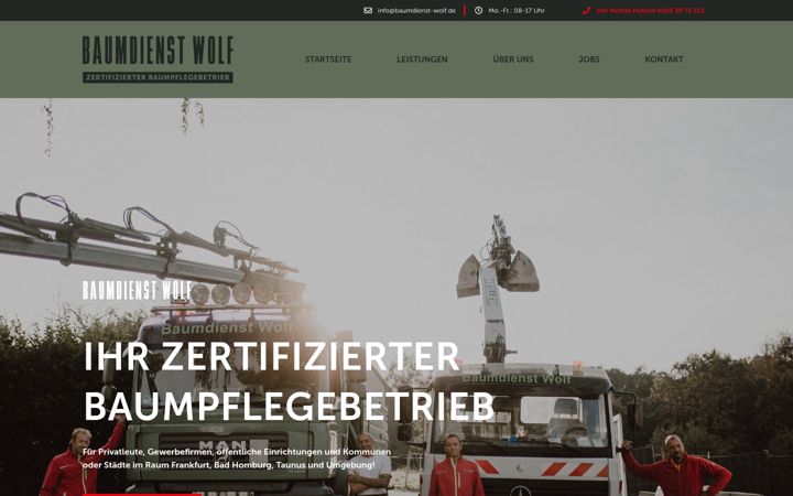 Screenshot of baumdienst-wolf.de