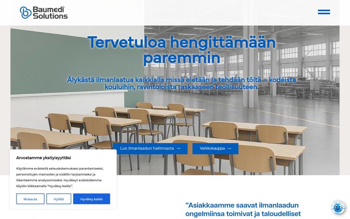 Screenshot of baumedi.fi