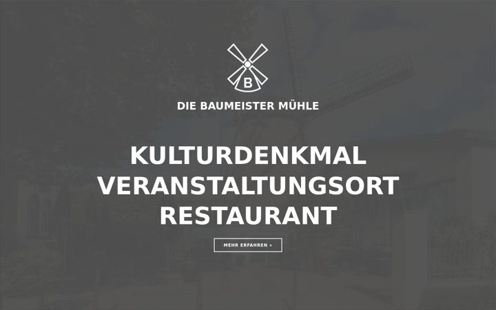 Posnetek zaslona baumeister-muehle.de