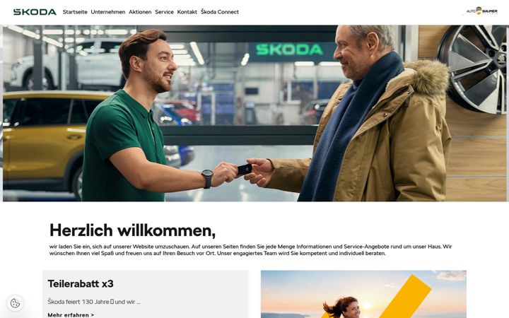 Posnetek zaslona baumer-kelheim.skoda-auto.de