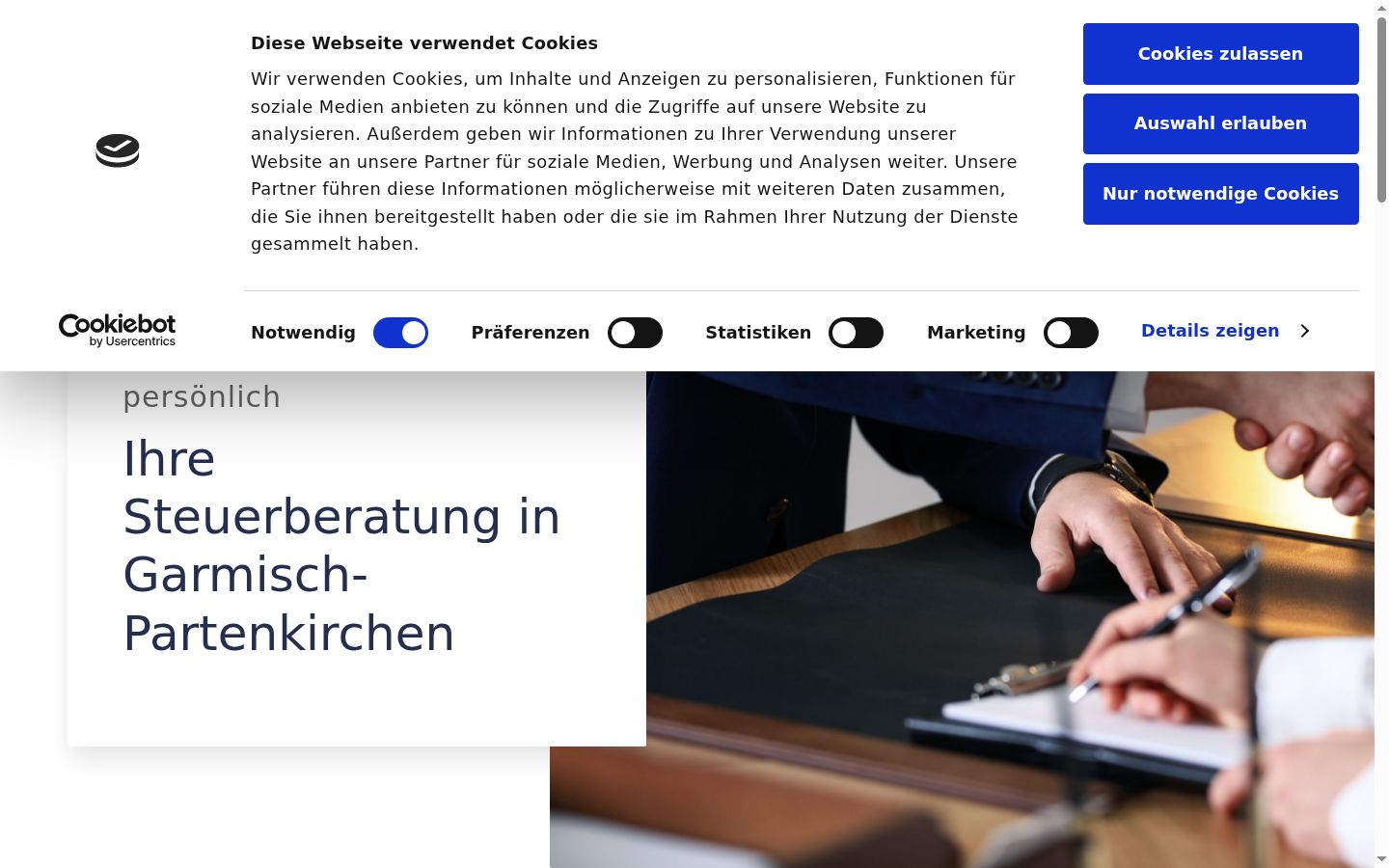 Screenshot van de toestemmingsbanner zoals getoond vóór enige interactie