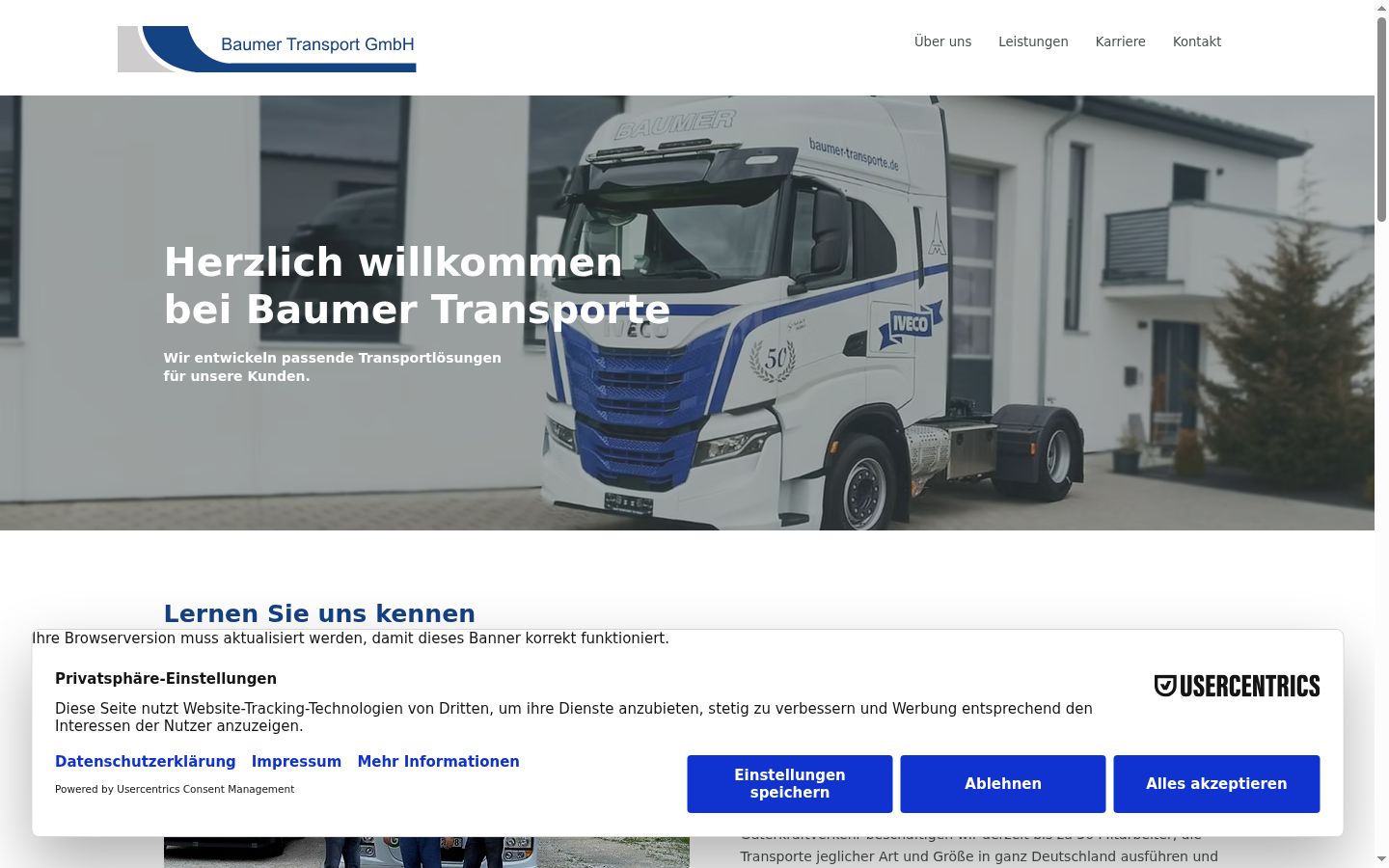Screenshot van de toestemmingsbanner zoals getoond vóór enige interactie