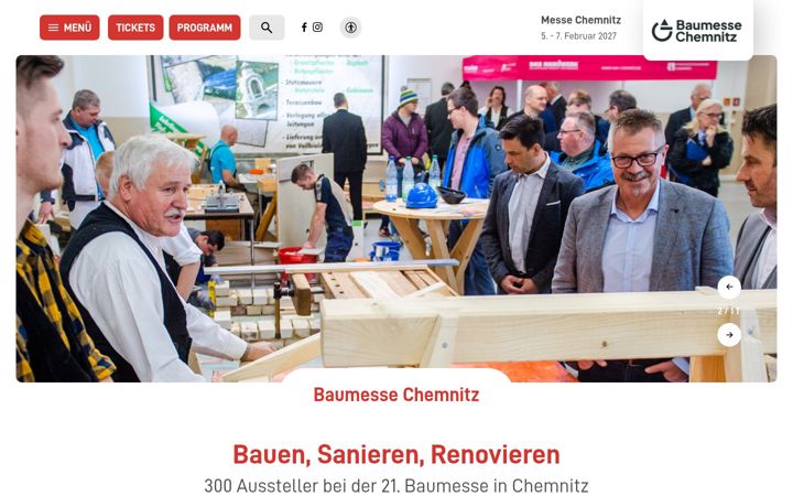 Screenshot van baumesse-chemnitz.de