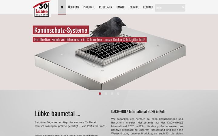 Screenshot van baumetal.de