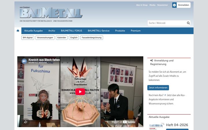 Screenshot van baumetall.de