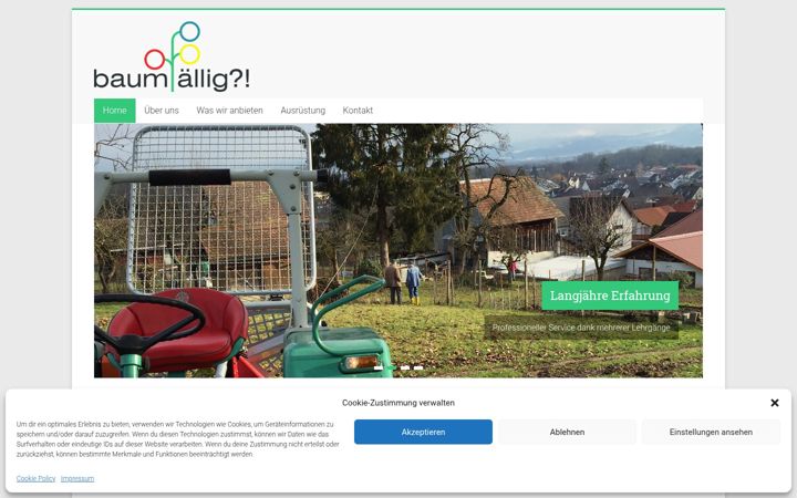 Screenshot van baumfaellig.de