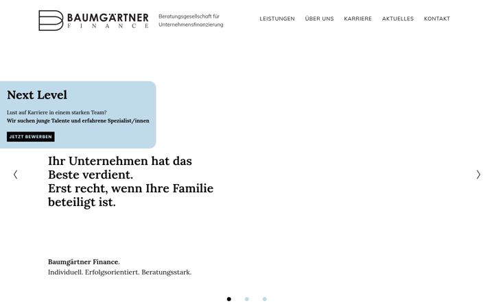 Skærmbillede af baumgaertner-finance.de