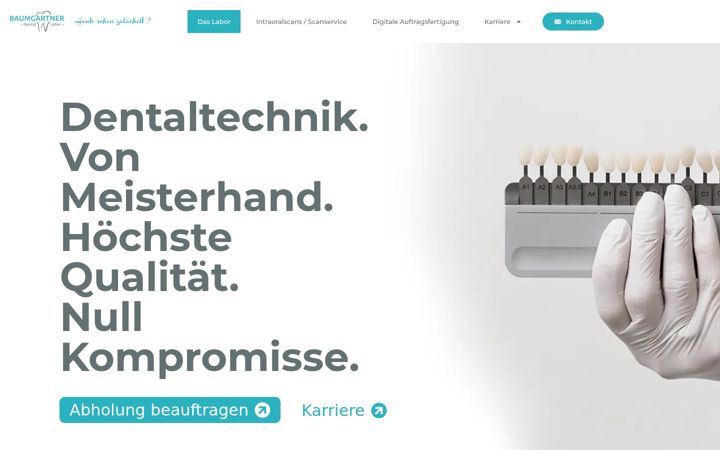 Posnetek zaslona baumgartner-dental.de