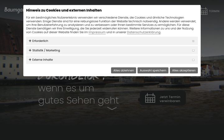 Screenshot of baumgartner-optik.de
