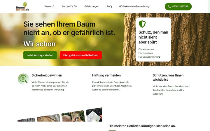 Screenshot of baumgesund.de