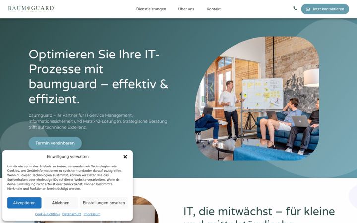 Screenshot of baumguard.de
