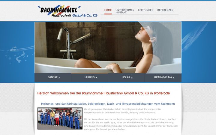 Screenshot of baumhaemmel-haustechnik.de
