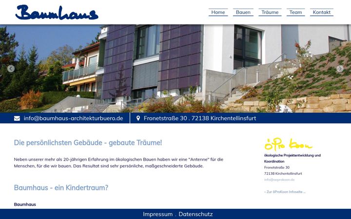 Screenshot of baumhaus-architekturbuero.com