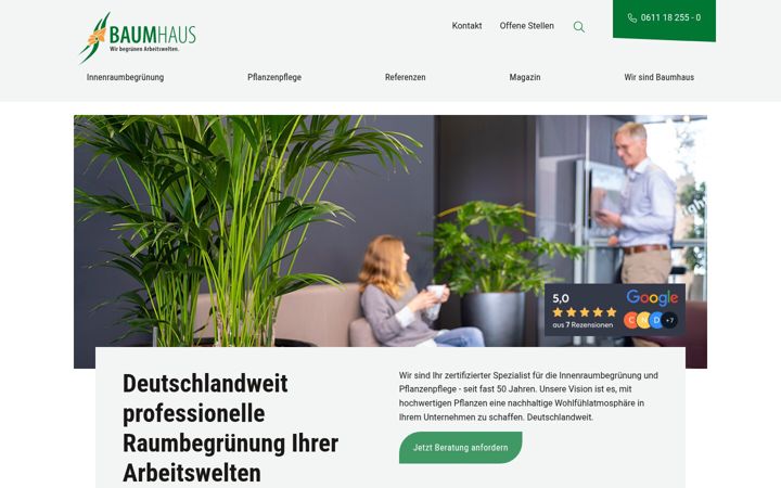 Screenshot of baumhaus.de