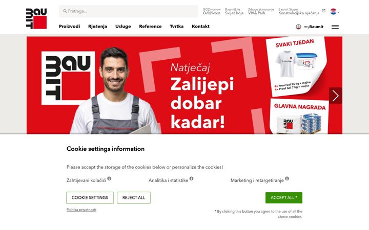 Screenshot of baumit.hr